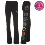 Yoga handgeschilderde  chakra broek katoen zwart L - Afbeelding 2