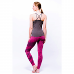 Yoga top Ananda bamboe naadloos donkergrijs S-M - Afbeelding 3
