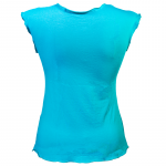 Yoga T-shirt 'Bloem des Levens' donker turquoise M - Afbeelding 2