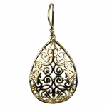 Oorbellen messing druppelvorm goudkleurig -- 3 cm - Afbeelding 2