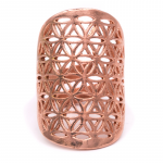 Ring bloem des levens messing koperkleur -- 3x2 cm - Afbeelding 3