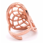 Ring seed of life messing koperkleur -- 3.5x3 cm - Afbeelding 2