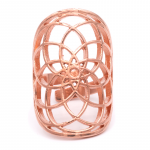 Ring seed of life messing koperkleur -- 3.5x3 cm - Afbeelding 3