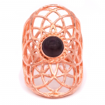 Ring seed of life met amethist koperkleur -- 3.6x2.2 cm - Afbeelding 3