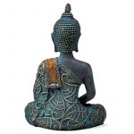 Boeddha in Meditatie antiek look Thailand -- 140 g;10x6x15cm - Afbeelding 2