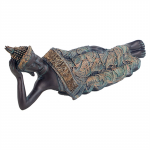 Liggende Boeddha antieke look Thailand -- 470g; 36x9x11cm - Afbeelding 3