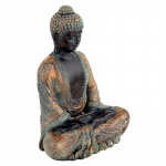 Meditatie Boeddha antieke finish Japan -- 440 g; 19x12x24 cm - Afbeelding 2