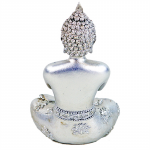 Biddende Boeddha zilverkleurig Thailand -- 105g;7.5x5x11.5cm - Afbeelding 3