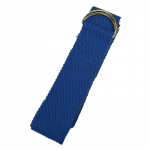 Yoga riem D-ring blauw katoen -- 183x4 cm - Afbeelding 2