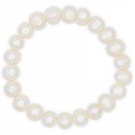 Armband witte potato parels -- 19 cm - Afbeelding 2