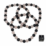 Armband lava/rozenkwarts -- 19 cm - Afbeelding 2