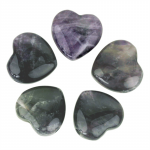 Harten hangers amethist geboord -- 2.0 cm - Afbeelding 2