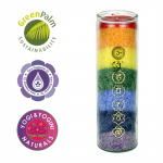 Geurkaars stearine 7 chakra's -- 21x6.5 cm - Afbeelding 2