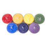 Theelichtjes chakra geurkaarsjes set van 7 stuks -- 4x2 cm - Afbeelding 3