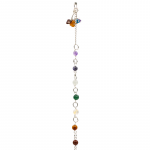Pendel seleniet druppelvormig + chakra ketting -- 22 g; 4 cm - Afbeelding 2