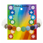Armband chakra bergkristal elastisch -- 0.8 cm - Afbeelding 2