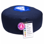 Meditatiekussen 6e chakra Ajña geborduurd -- 33x17 cm - Afbeelding 3