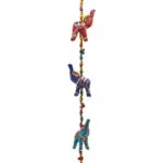 Decoratieve slinger stoffen Olifantjes -- 80 cm - Afbeelding 5