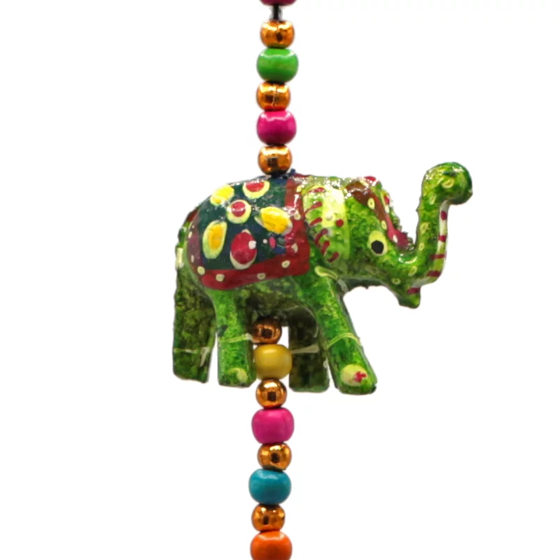 Decoratieve slinger houten Olifantjes -- 80 cm - Afbeelding 2