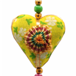 Decoratieve slinger hartjes katoen -- 90 cm - Afbeelding 4