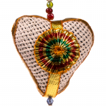 Decoratieve slinger hartjes jute -- 90 cm - Afbeelding 3