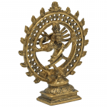 Shiva Nataraja messing dubbele ring goudkleurig -- 420 g; 15 - Afbeelding 2