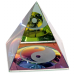 Kristal Piramide Yin Yang -- 6x6x6 cm - Afbeelding 2