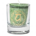 Votief geurkaars 4e chakra in geschenkdoos