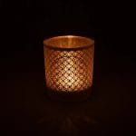 Sfeerlicht matglas/metallic Bloem des Levens - 7,3 cm x 8 cm - Afbeelding 3