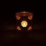 Sfeerlicht matglas/metallic Boeddha - 7,3 cm x 8 cm - Afbeelding 2