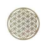 Metalen stickers 'Bloem des Levens', goud verguld, 7,5 x 8 cm, 4 stuks - Afbeelding 3