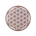 Metalen stickers - Bloem des Levens- Rosé verguld - 7,5 cm  x 8 cm - 4 stuks - Afbeelding 2