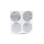 Metalen Bloem des Levens sticker zilver 4x - 7,5 cm x 8 cm - Afbeelding 2