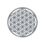 Metalen Bloem des Levens sticker zilver 4x - 7,5 cm x 8 cm - Afbeelding 3