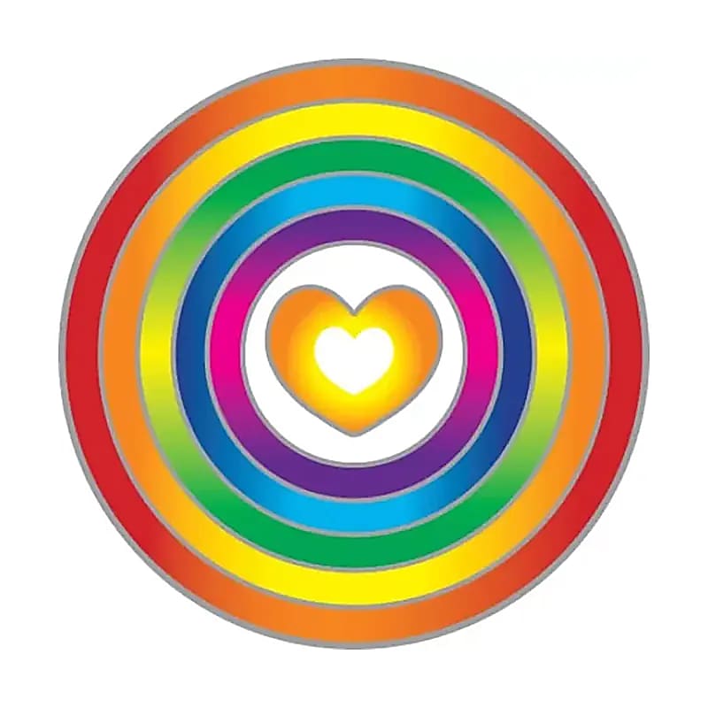 9677 Raamsticker Regenboog Hart - 14 cm - Afbeelding 1