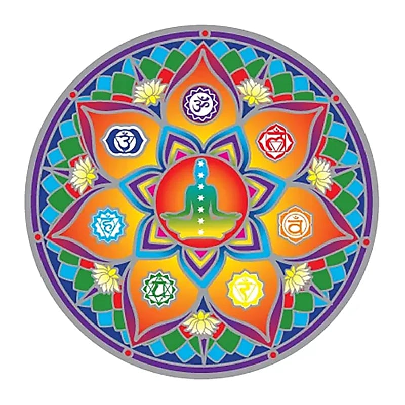 9678 Raamsticker Lotus Chakra Mandala - 14 cm - Afbeelding 1