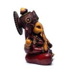 Ganesha beeld rood/oker - 23 cm - Afbeelding 3