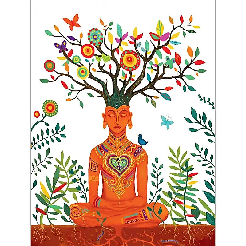 Notitieblokje Levensboom - 12,5 x 9,5 cm - Afbeelding 1