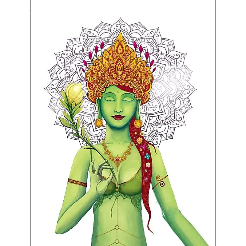 606226 Notitieblokje Groene Tara - 12,5 x 9,5 cm - Afbeelding 1