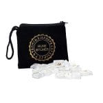 Runen Orakelset van bergkristal in fluwelen tasje - 2 cm x 1,5 cm