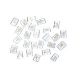 Runen Orakelset van bergkristal in fluwelen tasje - 2 cm x 1,5 cm - Afbeelding 2