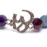 Mala armband amethist/ aventurijn/ bergkristal + ohm - Afbeelding 2