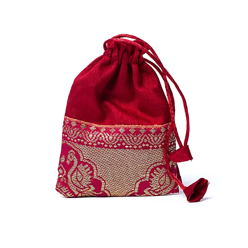 Mala perzik maansteen/ rudraksha AA kwaliteit in zakje - Afbeelding 4