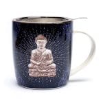 Theemok met zeef Boeddha blauw - Afbeelding 2