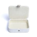 Sieraden / tarotdoos fluweel wit met zon en maan - Afbeelding 2