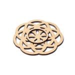 Edelsteenbol houder seed of life