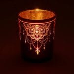 Sfeerlicht metallic Mandala - 10 cm x 12,5 cm - Afbeelding 2