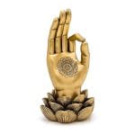 Deco Gyan Mudra goudkleurig - 12 cm x 10 cm x 21,5 cm