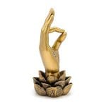 Deco Gyan Mudra goudkleurig - 12 cm x 10 cm x 21,5 cm - Afbeelding 3