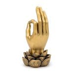 Deco Gyan Mudra goudkleurig - 12 cm x 10 cm x 21,5 cm - Afbeelding 2